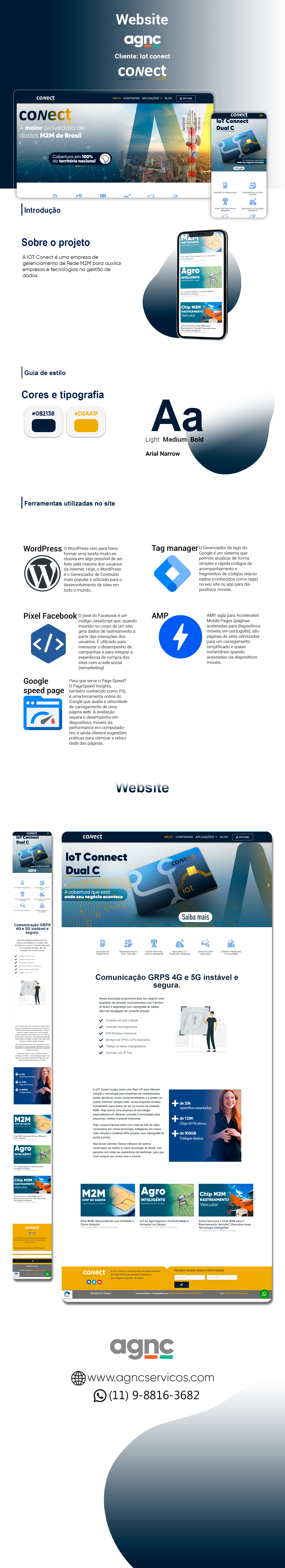 portifolio de site Iot conect AGNC - Agência de Marketing