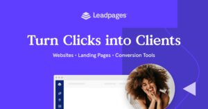 O Leadpages é uma plataforma versátil que permite a criação de sites, Landing Pages, pop-ups e barras de alerta. Todos os planos são pagos, com preços a partir de 37 dólares por mês no plano anual e um teste gratuito disponível para conhecer a plataforma.