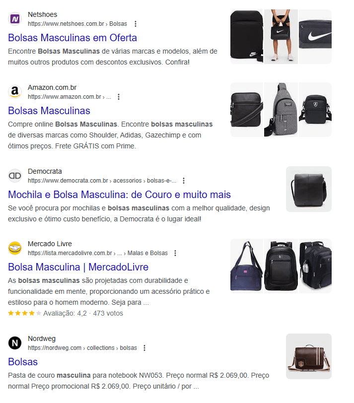 O Google Shopping é uma plataforma de comparação de preços que permite que os usuários pesquisem e comparem produtos de diferentes lojas virtuais. Quando um usuário faz uma pesquisa no Google por um produto, os resultados do Google Shopping são exibidos na parte superior da página de resultados.