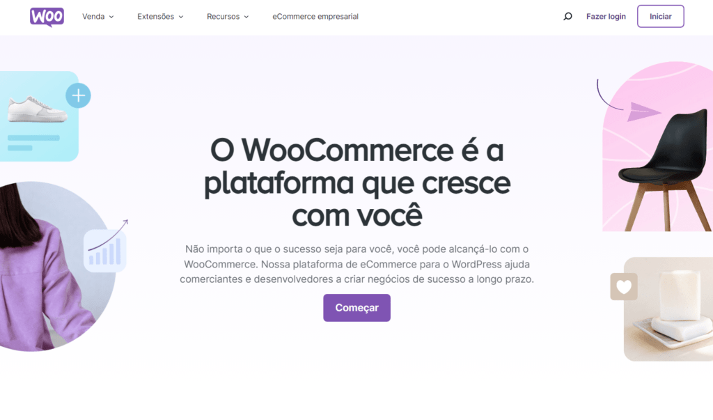 O WordPress é um dos sistemas de gerenciamento de conteúdo (CMS) mais populares do mundo, e o WooCommerce é um plugin que transforma seu site WordPress em uma loja virtual completa. Se você busca flexibilidade e personalização, essa dupla pode ser a ideal para você. plataformas de ecommerce para iniciantes.