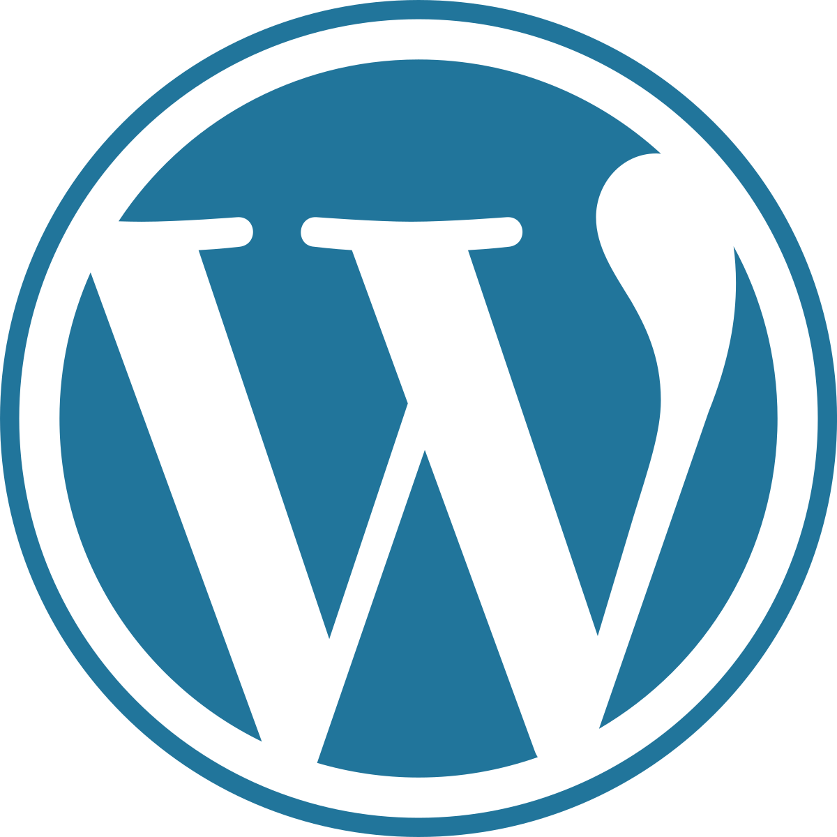WordPress blue logo.svg AGNC - Agência de Marketing